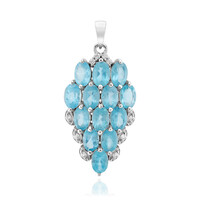 Blue Apatite Silver Pendant