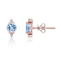 14K AAA Brazilian Aquamarine Gold Earrings (CIRARI)