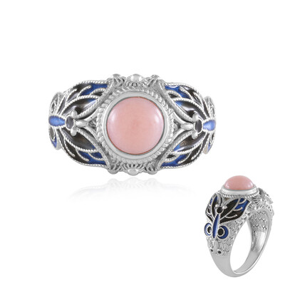 Pink Opal Silver Ring (Adela Silber)