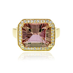 Peach Mystic Topaz Silver Ring