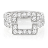 White Topaz Silver Ring
