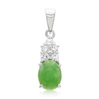 Imperial Chrysoprase Silver Pendant