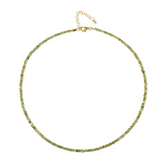 Green Tourmaline Silver Necklace
