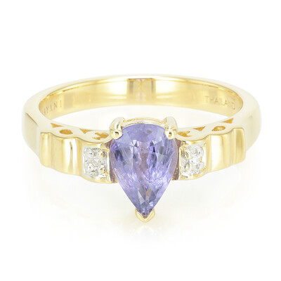 18K Unheated Sapphire Gold Ring (AMAYANI)