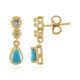 Sleeping Beauty Turquoise Silver Earrings
