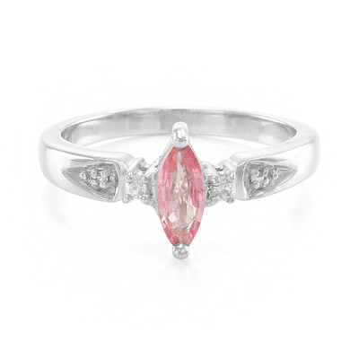 Padparadscha Sapphire Silver Ring