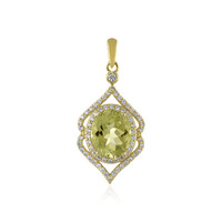 Lemon Quartz Silver Pendant