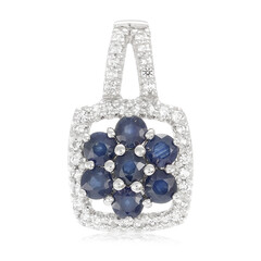 Blue Sapphire Silver Pendant