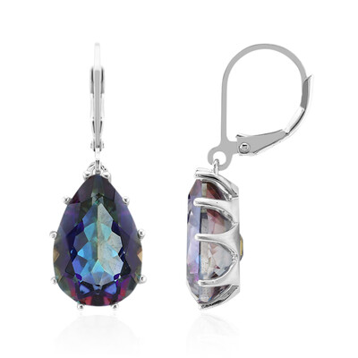 Mystic Lavender Quartz Silver Earrings