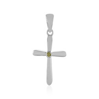 I3 Yellow Diamond Silver Pendant