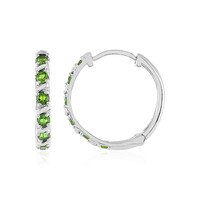 Russian Diopside Silver Earrings