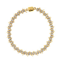 I2 (I) Diamond Silver Bracelet