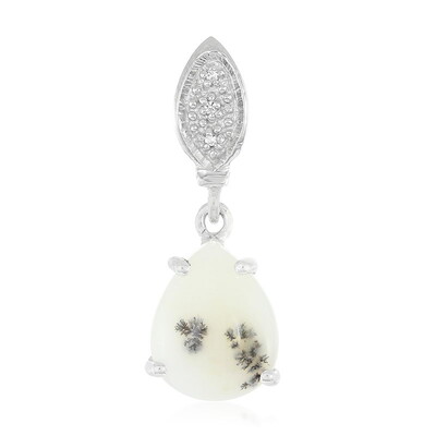 Dendritic Agate Silver Pendant