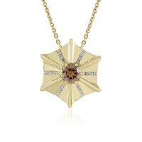 9K I2 Champagne Diamond Gold Necklace (de Melo)