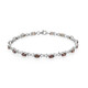 Red Zircon Silver Bracelet