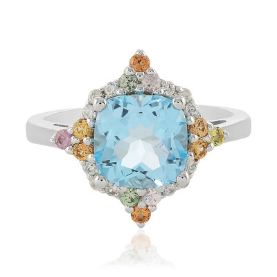 Sky Blue Topaz Silver Ring