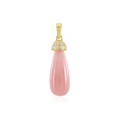Guava Quartz Silver Pendant