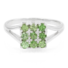 Merelani Mint Garnet Silver Ring
