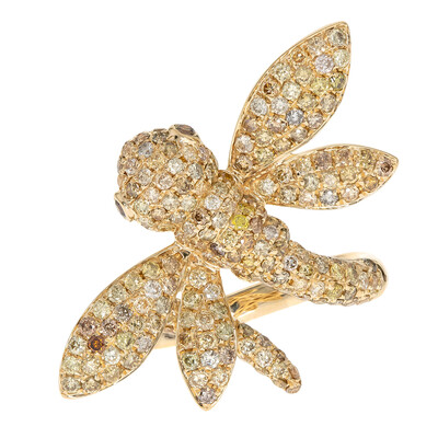 14K SI2 Fancy Diamond Gold Ring (CIRARI)