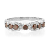 Fancy Diamond Silver Ring