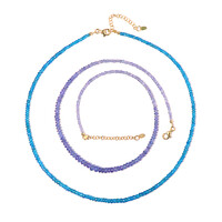 Neon Blue Apatite Silver Set