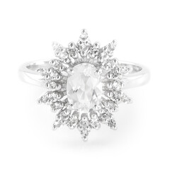 Goshenite Silver Ring