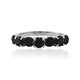 Black Spinel Silver Ring