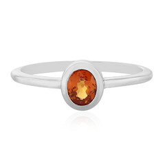 Sunset Sapphire Silver Ring