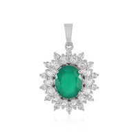 Green Onyx Silver Pendant