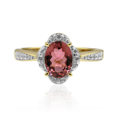 9K Pink Tourmaline Gold Ring (Adela Gold)