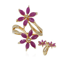 Burmese Ruby Silver Ring