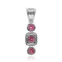 Pink Tourmaline Silver Pendant