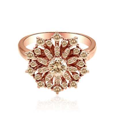 14K SI1 Argyle Rose De France Diamond Gold Ring (Annette)