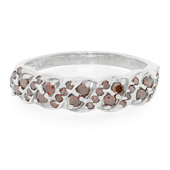 Fancy Diamond Silver Ring