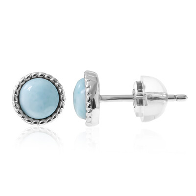 Larimar Silver Earrings