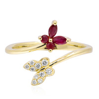 14K AAA Mozambique Ruby Gold Ring (CIRARI)