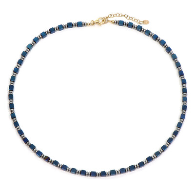 Royal Blue Hematite Silver Necklace