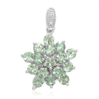 Fluoro Mint Apatite Silver Pendant