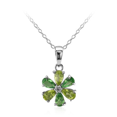 Burmese Peridot Silver Necklace
