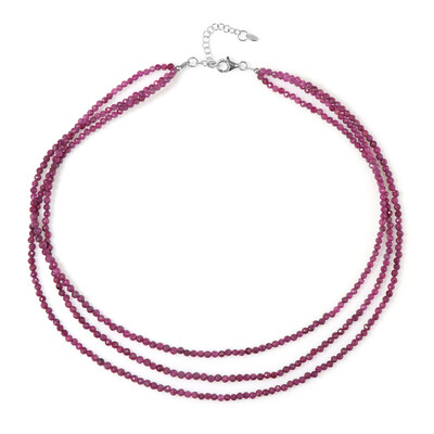 Mozambique Ruby Silver Necklace