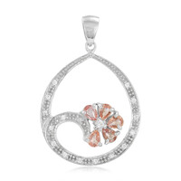 Padparadscha Sapphire Silver Pendant