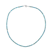 Neon Blue Apatite Silver Necklace