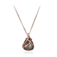 Grey Agate Silver Necklace