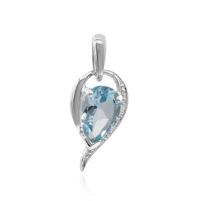 Sky Blue Topaz Silver Pendant