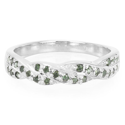 Fancy Diamond Silver Ring