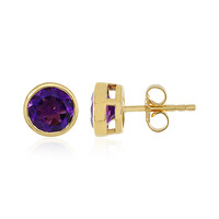 Zambian Amethyst Silver Earrings