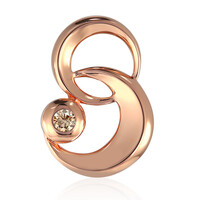 9K SI1 Argyle Rose De France Diamond Gold Pendant