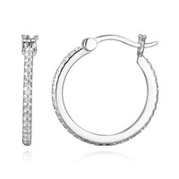 White Topaz Silver Earrings