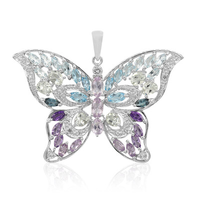 Rose de France Amethyst Silver Pendant