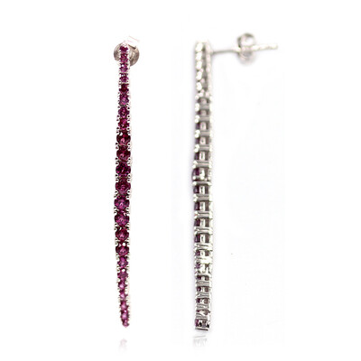 Rhodolite Silver Earrings